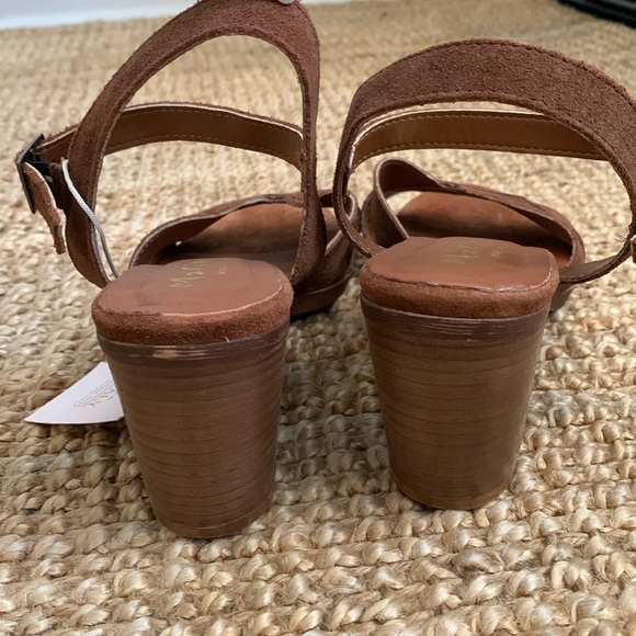 NWT - Mariella Leather (Suede) Block Heel Sandals - Picture 7 of 14